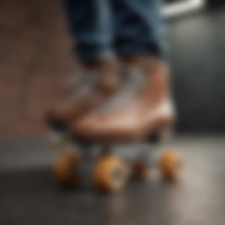 Close-up of the unique features of vanilla skates