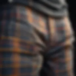 Abstract plaid shorts pattern illustration