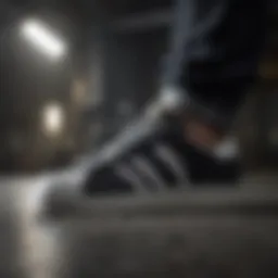 Iconic Adidas Superstar Black White Sneakers