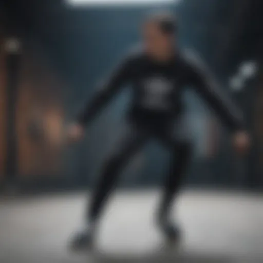 Dynamic skateboarding scene showcasing adidas sweatshirts in action