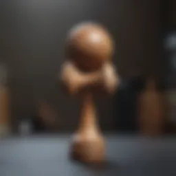 Ancient kendama with intricate design