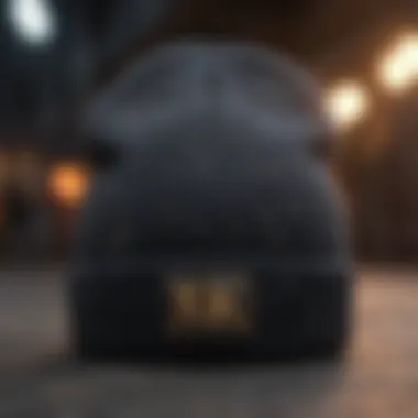Sophisticated Beanie with Unique Design Elegant Beanie with Metallic Embellishments