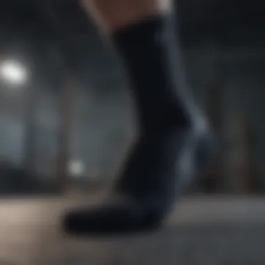 Cushioning Features of Black Nike No Show Socks Detailed view of the cushioning feature in Nike no show socks