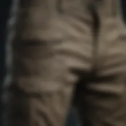 Cargo Pants Fabric Texture Detail