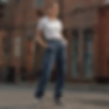 Effortless Style: Dickies High Waisted Cargo Pants Dickies high waisted cargo pants styled for a casual outing