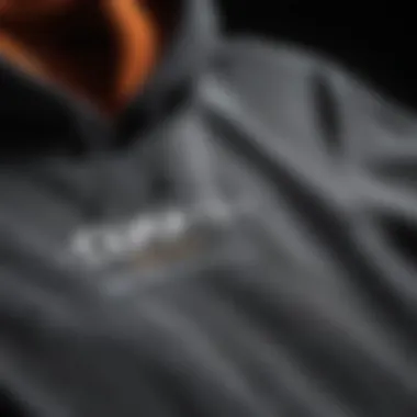 Luxurious Fabric Detail of Champion Hoodie Champion Hoodie Fabric Texture