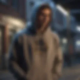Champion Hoodie in Urban Skateboarding Setting