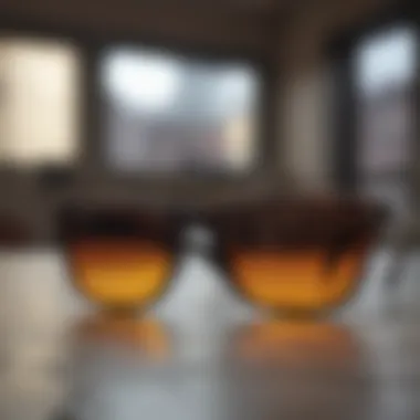 Elegantly Displayed Wayfarer Sunglasses Chic and Sleek Wayfarer Sunglasses on Marble Table