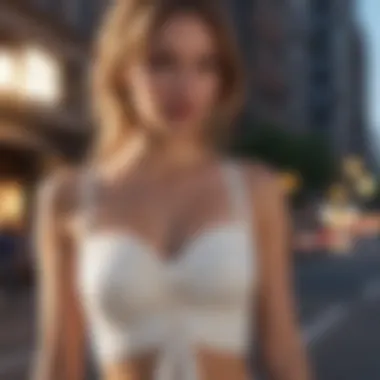 Ivory Elegance Elegant Ae Tie Front Tube Top in Ivory