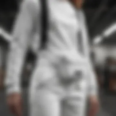 Monochrome Styling with White Fanny Pack Chic White Fanny Pack Styled with Monochrome Outfit