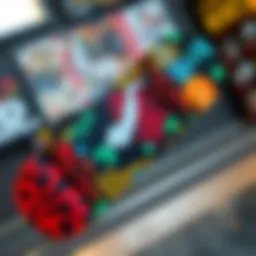 Vibrant clearance skateboard deck showcasing unique designs