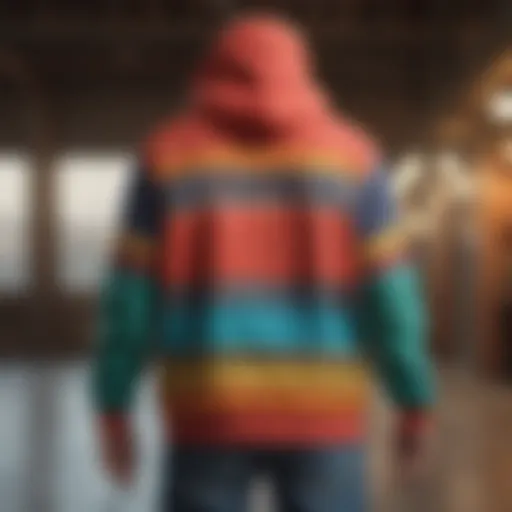 Colorful Baja Hoodie with Skateboard Design