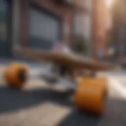 Different types of skateboard trucks displayed