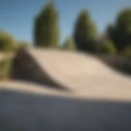 A well-designed backyard skate ramp showcasing curves and angles