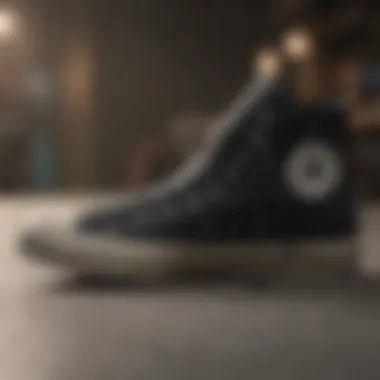Classic Canvas Upper Design Classic Black Canvas Upper of CTAS Hi Shoes