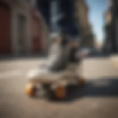 Skateboarding Enthusiast in Action Skateboarding Enthusiast in Action with CTAS Hi Shoes