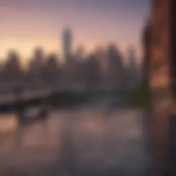 Elegant New York City skyline at dusk