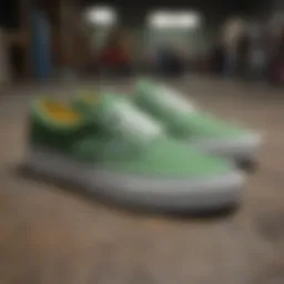 Close-up view of Vans Era Green showcasing its unique design features.