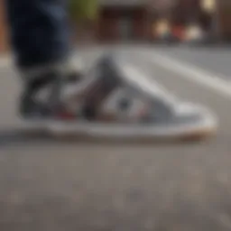 Close-up view of DC Shoes Court Graffik showcasing the intricate design