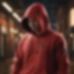 Demon Slayer Nike Hoodie in Crimson Red