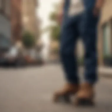 Stylish Outfit with Dickies Slack Pants and Skate Accessories A stylish outfit featuring Dickies slack pants paired with skateboarding accessories