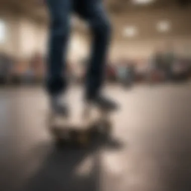 Diverse group of skateboarders bonding over tricks and tips at Stonewood Center