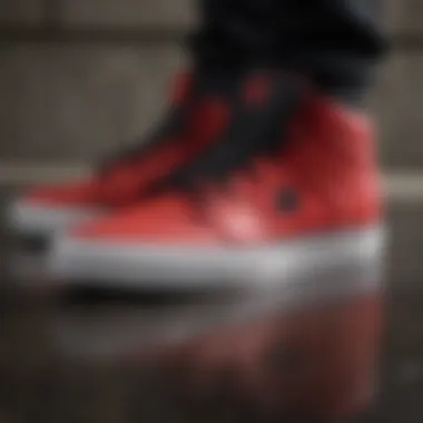 Dynamic Performance of Red and Black DC Shoes Dynamic Performance of Red and Black DC Shoes