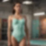 Elegant mint bathing suit on a mannequin