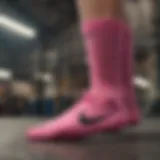 Elegant Pink Nike Socks with Logo Detailing