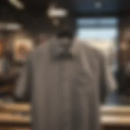 Elegant shirt display at boutique