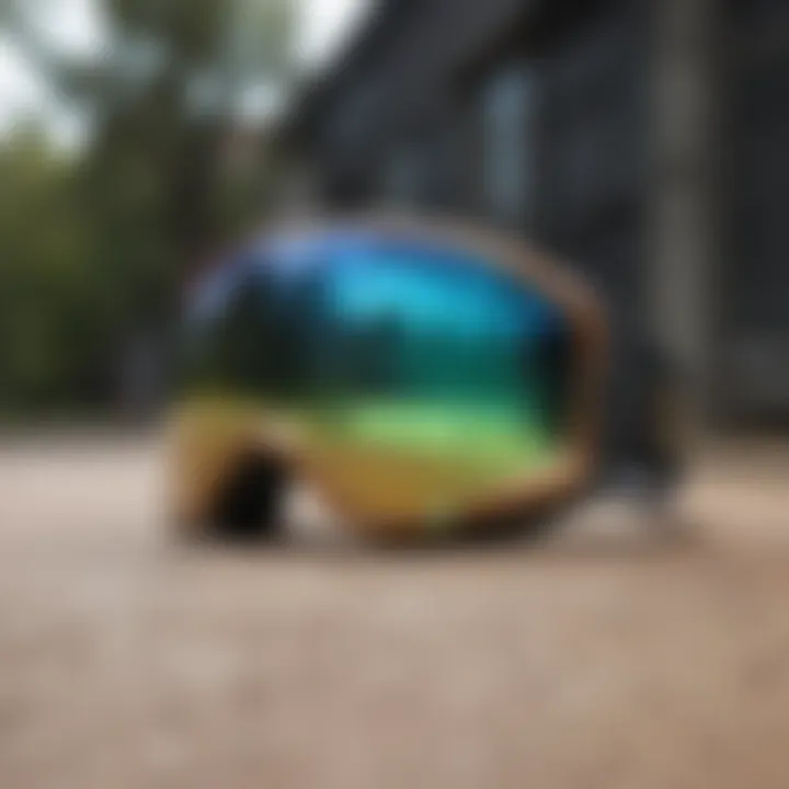 Enhanced visibility features of electric snowboard goggles