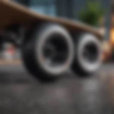 Optimal Stability for Skateboarding Close-up of 60mm 78a skateboard wheels providing stability
