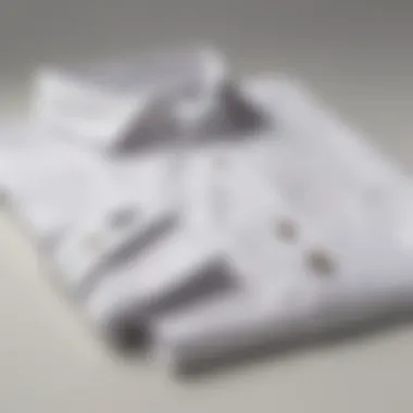 Neatly Folded Long Sleeve Shirt Display Elegant long sleeve shirt folded neatly on a minimalist white background