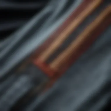 Exquisite Stitching Detail on Long Sleeve Shirt Close-up of intricate stitching details on a high-quality long sleeve shirt
