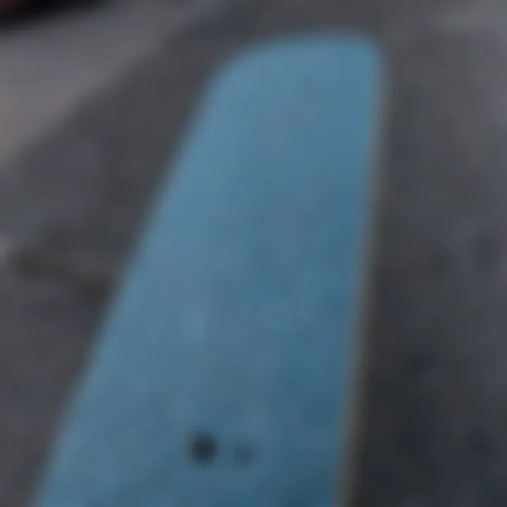 Close-up of blue grip tape texture