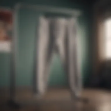 Modern Minimalism in Bulk Sweatpants Modern minimalistic bulk sweatpants hanging on a rack