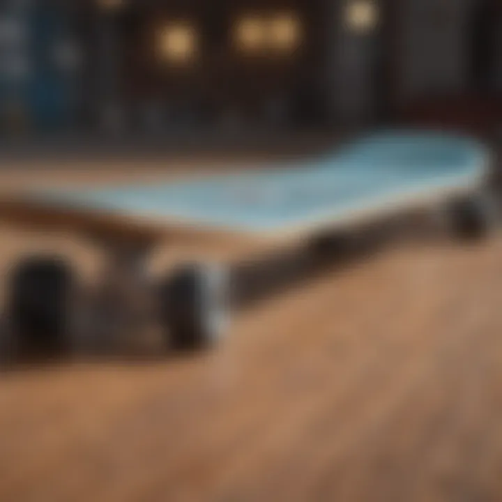 Different types of skateboard decks arranged to highlight their varying shapes and sizes.
