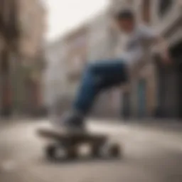 Abstract representation of skateboarding culture through fashion