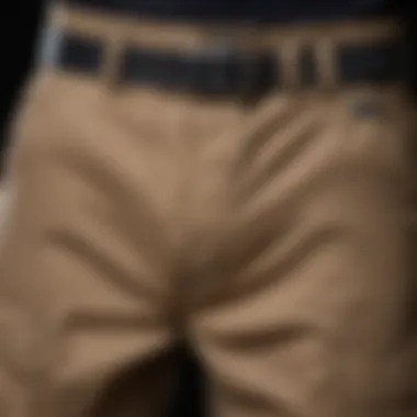 Detailed Look at Pocket Features Close-up view of the Dickies Belted Utility Cargo Pant showcasing its pocket design.