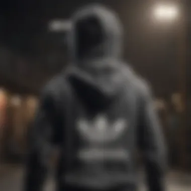 Skate-Inspired Adidas Hoodie Adidas hoodie with intricate skateboarding design