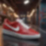 Vibrant Red Nike Shoes with White Nike Logo