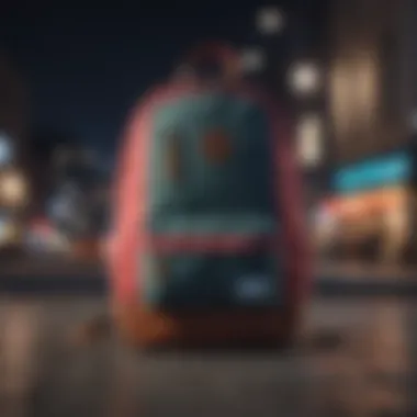 Urban Style: Herschel's Iconic Bag Design A stylish Herschel bag showcased against an urban backdrop