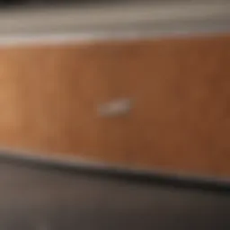 Close-up view of Lakai suede texture showcasing its durability and finish