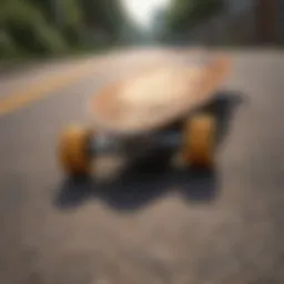 Longboard skateboard with intricate design