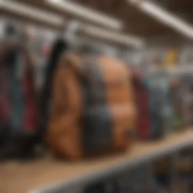 Shelf Showcase Stylish Mini Backpacks Displayed on Shelves