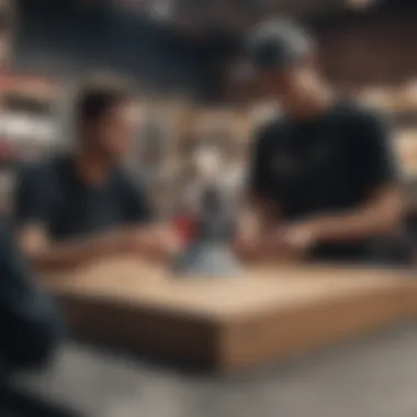 Customers interacting during a Nike SB community event