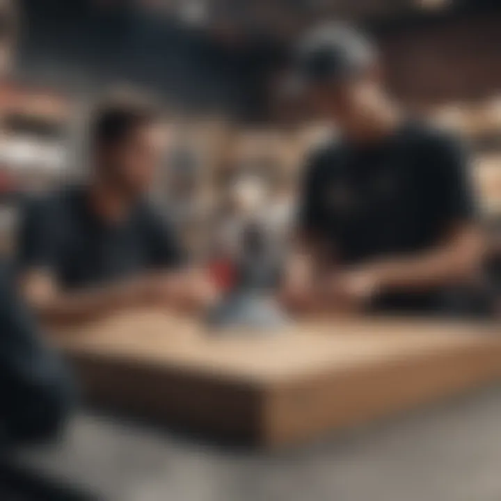 Customers interacting during a Nike SB community event