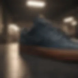A close-up of the Nike SV skate shoe showcasing its unique design elements.
