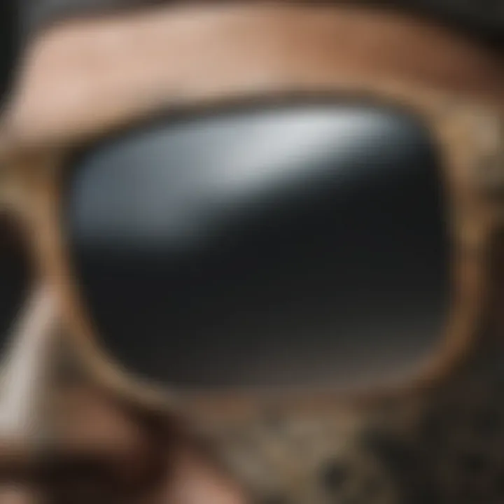 Close-up view of Oakley Holbrook XL Camo sunglasses highlighting the unique camouflage design.