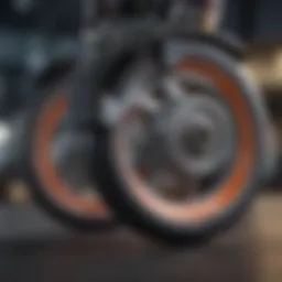 Close-up view of the orbitwheel skates showcasing their unique wheel design